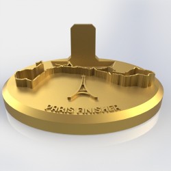 Support médaille édition Paris personnalisé / Impression 3D