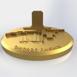 Support médaille édition Chicago personnalisé / Impression 3D