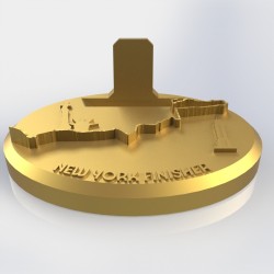 Support médaille édition New York personnalisé / Impression 3D